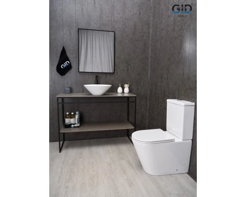 Раковина Gid N9102 51210 накладная белая 42x42x15