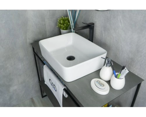 Раковина Gid N9103 51120 накладная белая 48x37x13