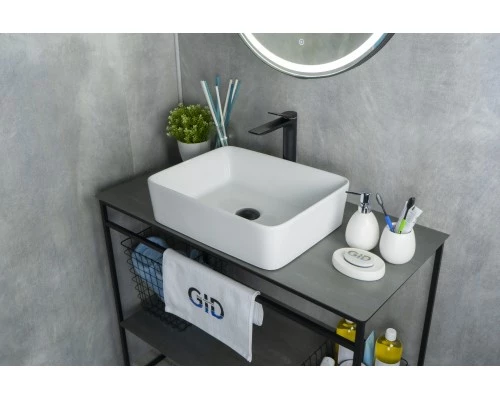 Раковина Gid N9103 51120 накладная белая 48x37x13