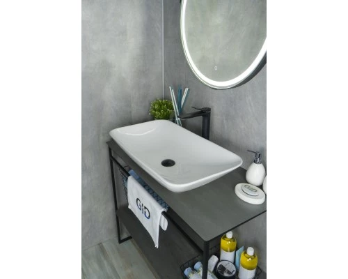 Раковина Gid N9122 51124 накладная белая 71x40x14