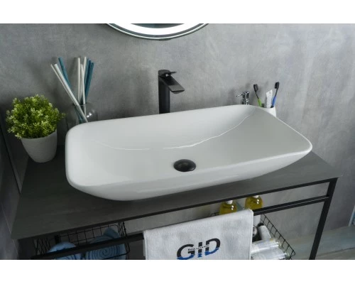 Раковина Gid N9122 51124 накладная белая 71x40x14