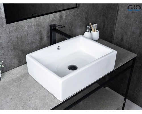 Раковина Gid N9129 51125 накладная белая 51x38x15