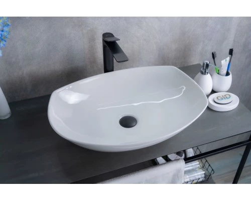 Раковина Gid N9137 51177 накладная белая 56x40x16