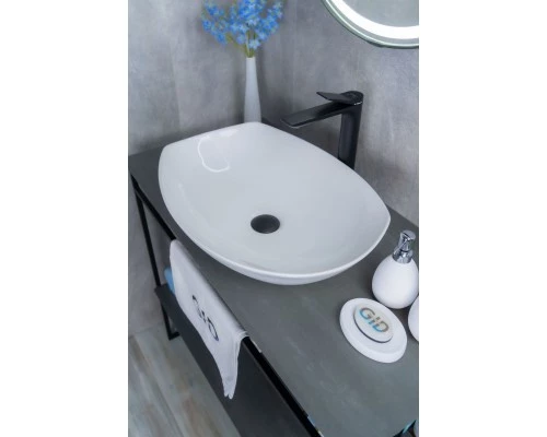 Раковина Gid N9137 51177 накладная белая 56x40x16