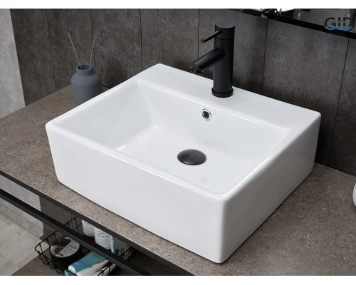 Раковина Gid N9145 51214 накладная белая 45.5x40x15