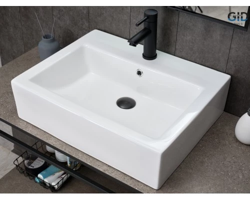 Раковина Gid N9157 51216 накладная белая 57x45.5x15.5