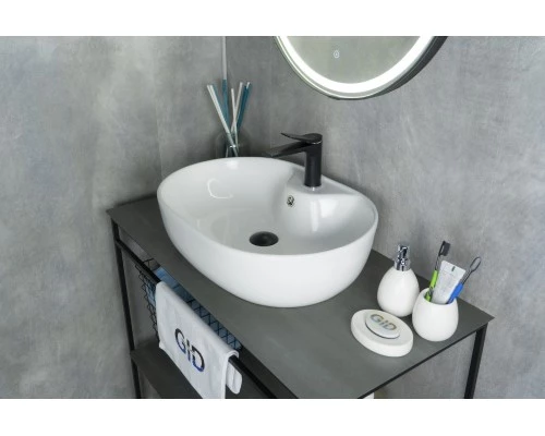 Раковина Gid N9163 51127 накладная белая 59x41x16