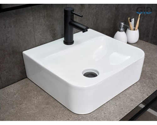 Раковина Gid N9257 51217 накладная белая 43x39x13