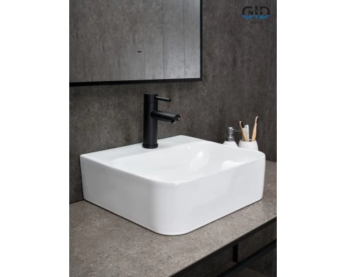 Раковина Gid N9257 51217 накладная белая 43x39x13