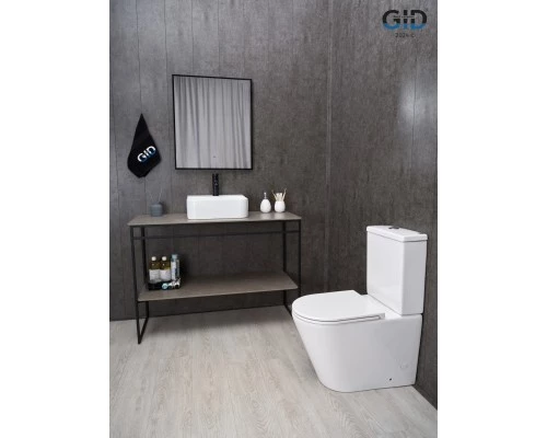 Раковина Gid N9257 51217 накладная белая 43x39x13