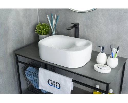Раковина Gid N9266 51173 накладная белая 47x34x15