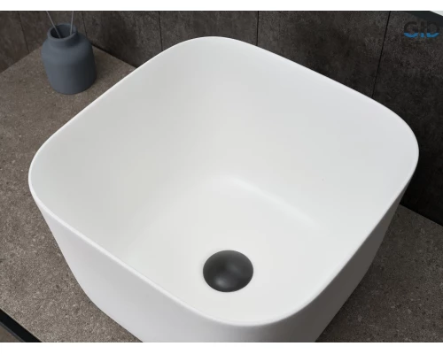 Раковина Gid N9301wg 51234 накладная белая 36x36x25.5