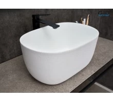 Раковина Gid N9302wg 51220 накладная белая матовая / белая графит 45x32x22
