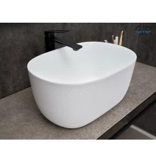 Раковина Gid N9302wg 51220 накладная белая матовая / белая графит 45x32x22