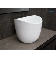 Раковина Gid N9303wg 51221 накладная белый матовый / белый графит 36x36x32