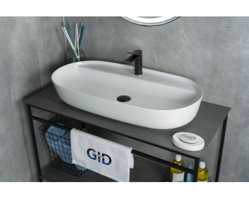 Раковина Gid N9347 51190 накладная белая 81x41x14