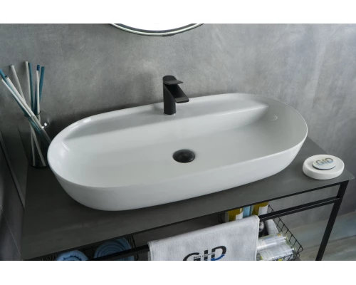 Раковина Gid N9347 51190 накладная белая 81x41x14