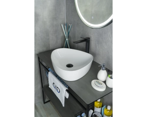 Раковина Gid N9386 51139 накладная белая 50x40x12