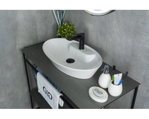 Раковина Gid N9398 51142 накладная белая 61x37x12