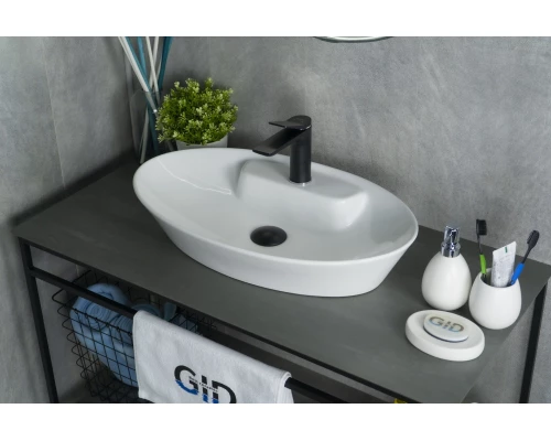 Раковина Gid N9398 51142 накладная белая 61x37x12