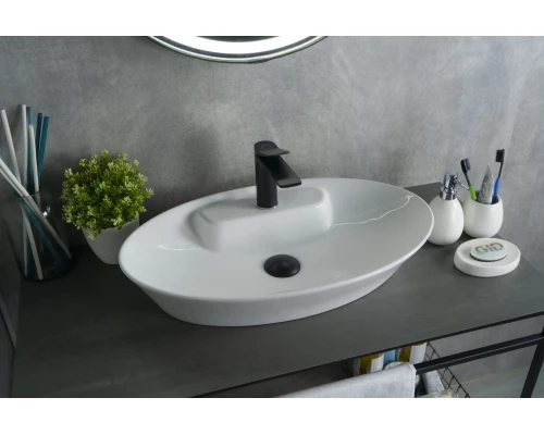 Раковина Gid N9398 51142 накладная белая 61x37x12