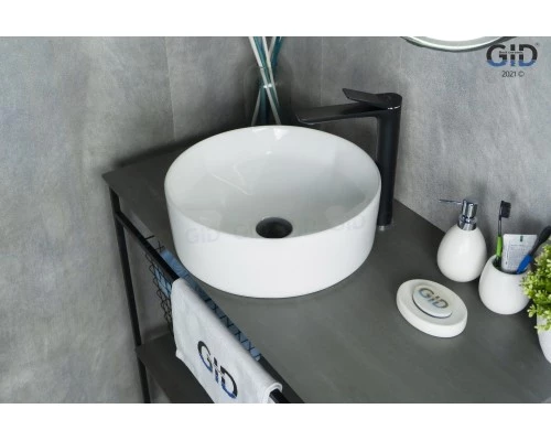 Раковина Gid N9425 51144 накладная белая 40x40x15