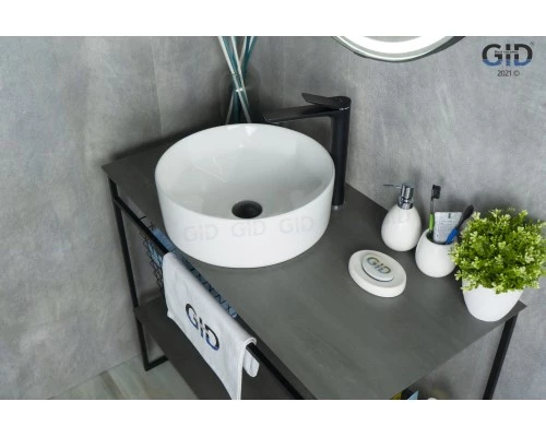 Раковина Gid N9425 51144 накладная белая 40x40x15