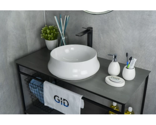 Раковина Gid N9426 51145 накладная белая 40x40x14