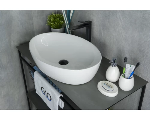 Раковина Gid N9433 51148 накладная белая 61x41x14.5