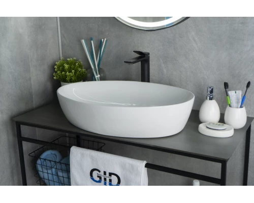 Раковина Gid N9433 51148 накладная белая 61x41x14.5