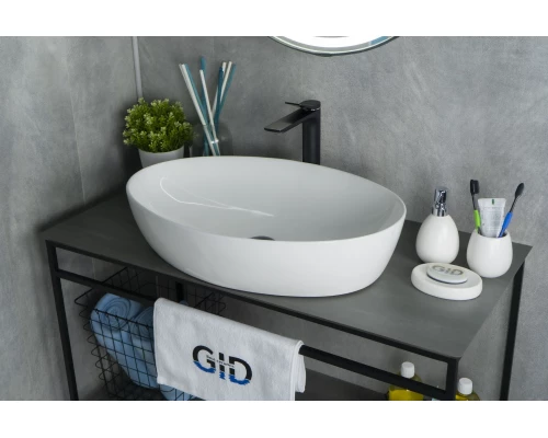 Раковина Gid N9433 51148 накладная белая 61x41x14.5