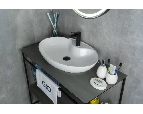 Раковина Gid N9438 51151 накладная белая 65x43x12