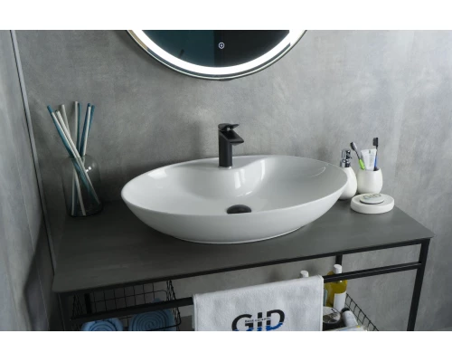 Раковина Gid N9438 51151 накладная белая 65x43x12