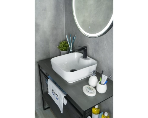 Раковина Gid N9443 51154 накладная белая 41x41x15