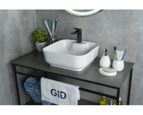 Раковина Gid N9443 51154 накладная белая 41x41x15