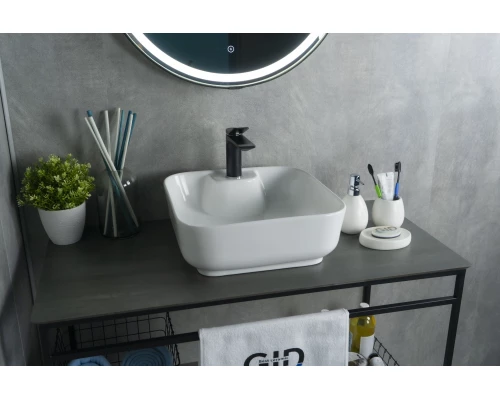 Раковина Gid N9443 51154 накладная белая 41x41x15