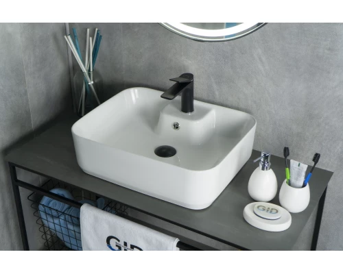 Раковина Gid N9445 51155 накладная белая 52x41.5x15
