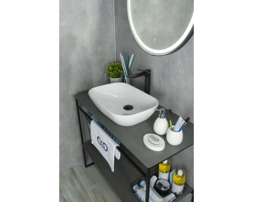 Раковина Gid N9447 51157 накладная белая 51x34x13