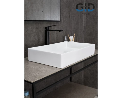 Раковина Gid N9496 51228 накладная белая 60.5x37x11