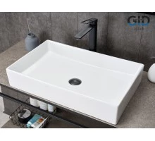 Раковина Gid N9496 51228 накладная белая 60.5x37x11