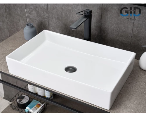 Раковина Gid N9496 51228 накладная белая 60.5x37x11