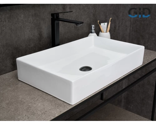 Раковина Gid N9496 51228 накладная белая 60.5x37x11