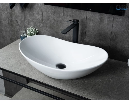 Раковина Gid N9811 51175 накладная белая 61x37x15