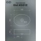 Раковина Gid N9012 51106 накладная белая 50x36x14