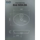 Раковина Gid N9436 51150 накладная белая 55x40x10.5