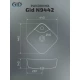 Раковина Gid N9442 51153 накладная белая 44x44x14