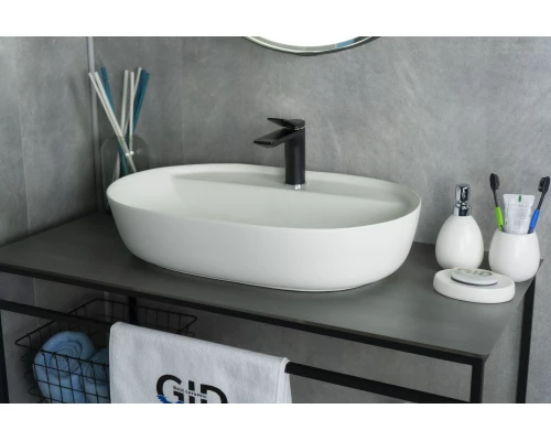 Раковина Gid Wm1346 51192 накладная белая матовая 61x41x14