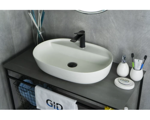 Раковина Gid Wm1346 51192 накладная белая матовая 61x41x14