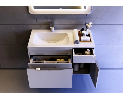 Подвесная тумба 90см. Левая. Mal.01.09/L