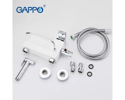 Смеситель с гигиеническим душем и бумагодержателем Gappo Gyron G7296